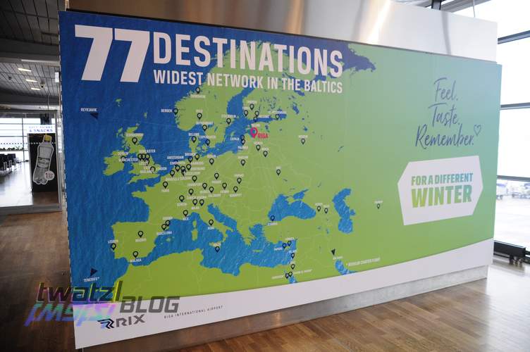 Most of these destinations are reached by airBaltic.