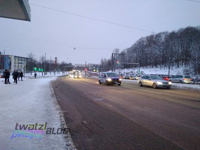 The bus stop at Kumpula Kampus.